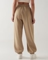 Shop Women's Ginger Root Brown Super Loose Fit Joggers-Full