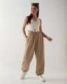 Shop Women's Ginger Root Brown Super Loose Fit Joggers