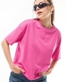 Shop Women's Glory Pink Oversized T-shirt-Front