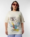 Shop Women's Gardenia Donald Duck Oversized Plus Size T-shirt-Front