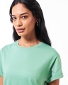 Shop Women's Granite Green Boyfriend T-shirt