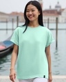 Shop Women's Granite Green Boyfriend T-shirt-Front