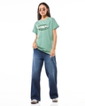 Shop Women's Granite Green Dont Kill My Vibe Typography Boyfriend T-shirt-Full