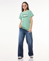 Shop Women's Granite Green Dont Kill My Vibe Typography Boyfriend T-shirt-Full