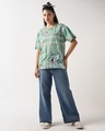 Shop Women's Granite Green Frenemies Graphic Printed Oversized T-shirt