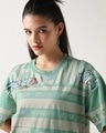 Shop Women's Granite Green Frenemies Graphic Printed Oversized T-shirt