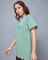 Shop Women's Granite Green Heat Waves Graphic Printed Boyfriend T-shirt-Design