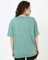 Shop Women's Granite Green Oversized Acid Wash T-shirt-Full