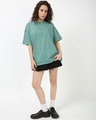 Shop Women's Granite Green Oversized Acid Wash T-shirt