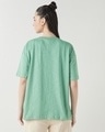 Shop Women's Granite Green Real Typography Oversized T-shirt-Full