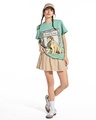 Shop Women's Granite Green Simba Nala Graphic Printed Boyfriend T-shirt