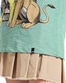 Shop Women's Granite Green Simba Nala Graphic Printed Boyfriend T-shirt