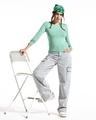 Shop Women's Granite Green Slim Fit Top-Full