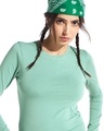 Shop Women's Granite Green Slim Fit Top