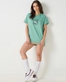 Shop Women's Granite Green Soul Bird Graphic Printed Boyfriend T-shirt-Full