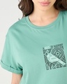 Shop Women's Granite Green Soul Bird Graphic Printed Boyfriend T-shirt