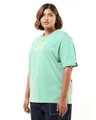 Shop Women's Granite Green Therapy King Graphic Printed Oversized Plus Size T-shirt-Design