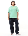 Shop Women's Granite Green Therapy King Graphic Printed Oversized Plus Size T-shirt-Full