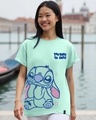 Shop Women's Granite Green Too Rare Graphic Printed Boyfriend T-shirt-Front