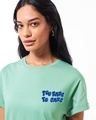 Shop Women's Granite Green Too Rare Graphic Printed Boyfriend T-shirt