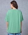 Shop Women's Granite Green Vibe Hai Graphic Printed Oversized T-shirt-Full