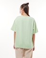 Shop Women's Green Absolute Mess Graphic Printed Oversized T-shirt-Full