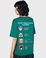 Shop Women's Green Agents Typography Oversized T-shirt-Design