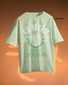Shop Women's Green Air Nomads Varsity Graphic Printed Oversized T-shirt-Full