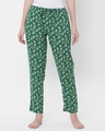 Shop Women's Green All Over Floral Printed Lounge Pants-Front