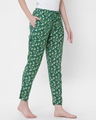 Shop Women's Green All Over Floral Printed Lounge Pants-Full