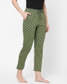 Shop Women's Green All Over Printed Cotton Lounge Pants-Full