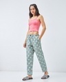 Shop Women's Green All Over Printed Pyjamas-Full