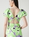 Shop Women's Green & Purple All Over Printed Dress