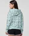 Shop Women's Green All Over Printed Oversized Hoodies-Full
