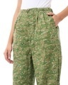 Shop Women's Green All Over Printed Oversized Parachute Pants