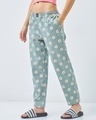 Shop Women's Green All Over Printed Pyjamas-Front