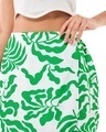 Shop Women's White & Green All Over Printed Skorts