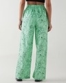 Shop Women's Green All Over Printed Wide Leg Pyjamas-Design