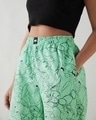 Shop Women's Green All Over Printed Wide Leg Pyjamas