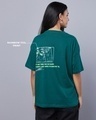 Shop Women's Green Bad Guy Graphic Printed Oversized T-shirt-Full