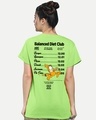 Shop Women's Green Balanced Diet Typography Boyfriend T-shirt-Design