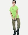 Shop Women's Green Balanced Diet Typography Boyfriend T-shirt-Full