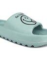Shop Women's Green Be Happy Printed Sliders