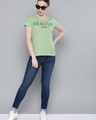 Shop Women's Green Be Kind Typography T-shirt-Full