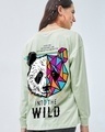 Shop Women's Green Better & Better Graphic Printed Oversized T-shirt-Front