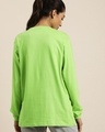 Shop Women's Green Born To Wander Typography Oversized T-shirt-Design