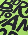 Shop Women's Green Born To Wander Typography Oversized T-shirt