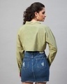 Shop Women's Green Boxy Fit Crop Shirt-Design