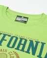 Shop Women's Green California Typography Oversized T-shirt