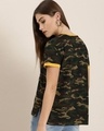 Shop Women's Green Camouflage Relaxed Fit T-shirt-Design